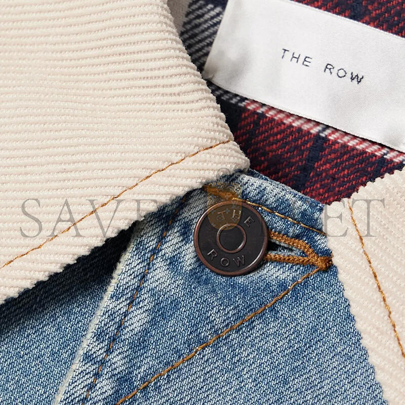 THE ROW JORAS TWILL-TRIMMED DENIM JACKET